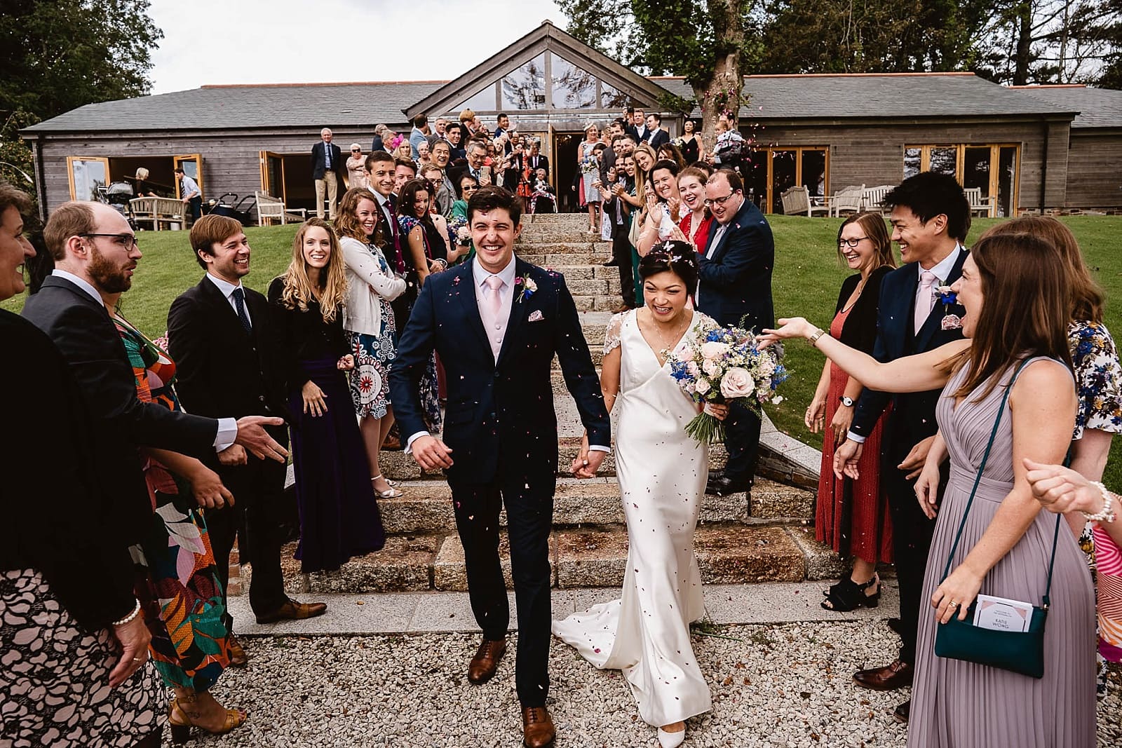 Tredudwell Manor Wedding Confetti Run