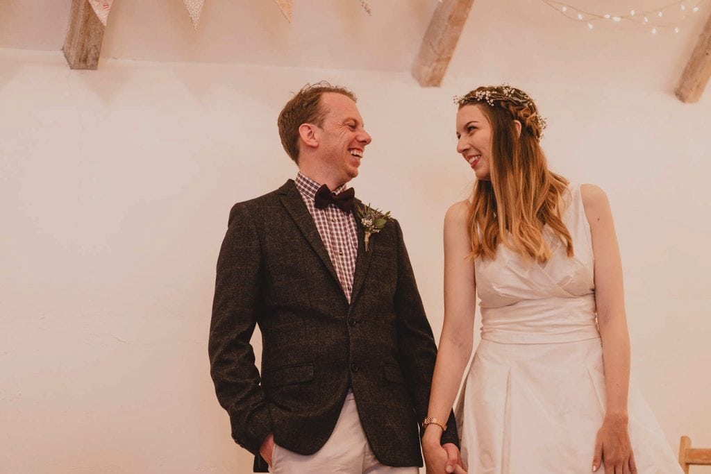 A ceremony in the Wedding Barn at The Green, Cornwall